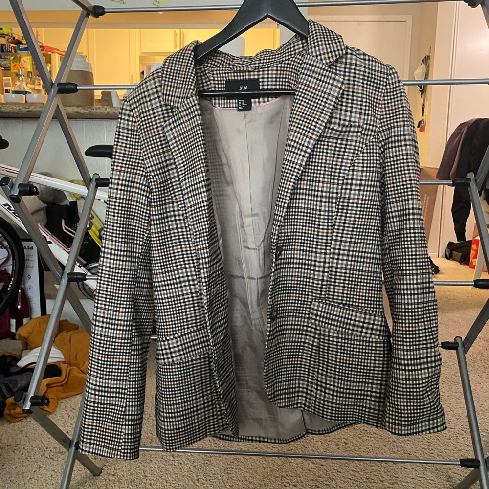 H&M Plaid Jacket Size 10